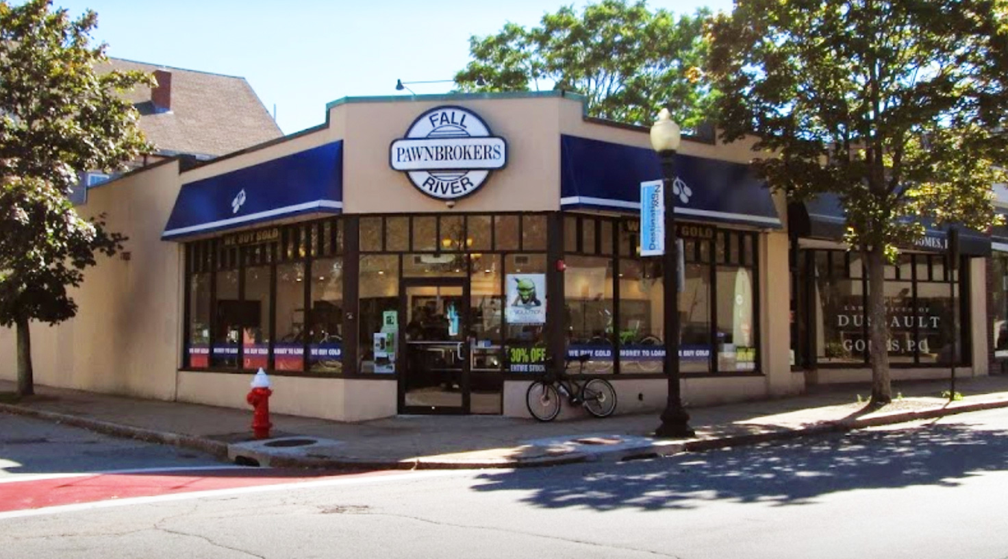 Fall River Pawnbrokers storefront at 268 Union St in New Bedford, MA